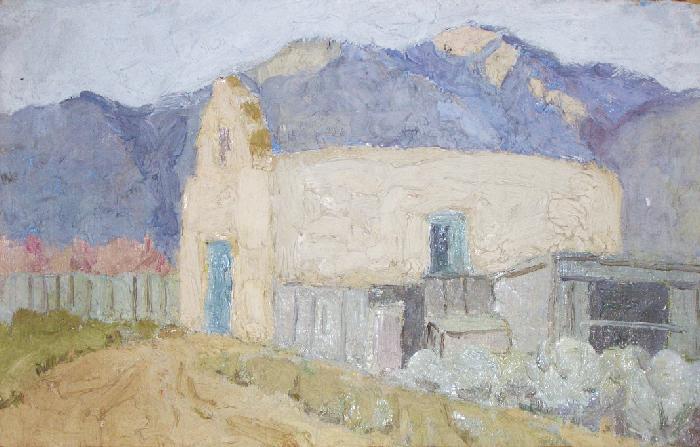 Cordelia Creigh Wilson Adobe Church oil painting image